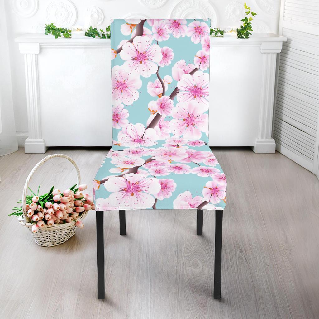 Cherry Blossom Sakura Blue Chair Cover-grizzshop