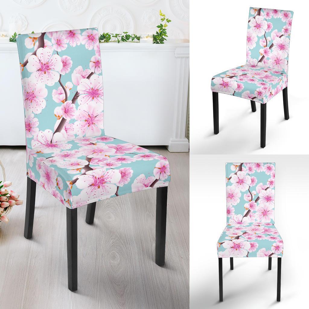 Cherry Blossom Sakura Blue Chair Cover-grizzshop