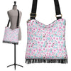 Cherry Blossom Sakura Blue Crossbody Bags-grizzshop