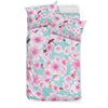 Cherry Blossom Sakura Blue Duvet Cover Bedding Set-grizzshop