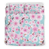 Cherry Blossom Sakura Blue Duvet Cover Bedding Set-grizzshop
