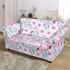 Cherry Blossom Sakura Blue Loveseat Cover-grizzshop