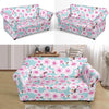 Cherry Blossom Sakura Blue Loveseat Cover-grizzshop