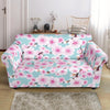 Cherry Blossom Sakura Blue Loveseat Cover-grizzshop