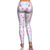 Cherry Blossom Sakura Blue Pattern Print Pattern Women Leggings-grizzshop