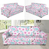 Cherry Blossom Sakura Blue Sofa Covers-grizzshop