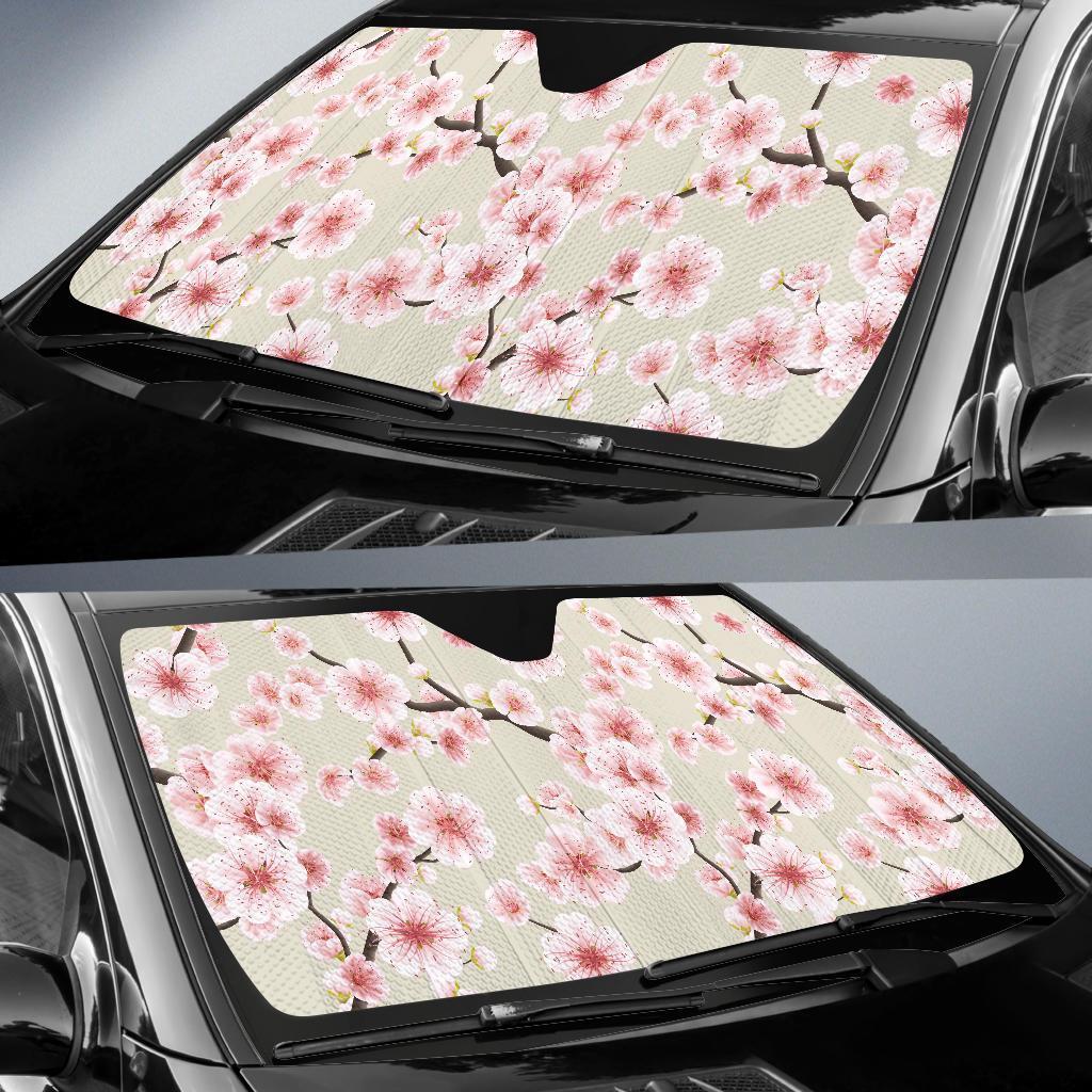 Cherry Blossom Sakura Car Sun Shade-grizzshop