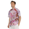 Cherry Blossom Sakura Flower Print Men's Short Sleeve Shirts-grizzshop