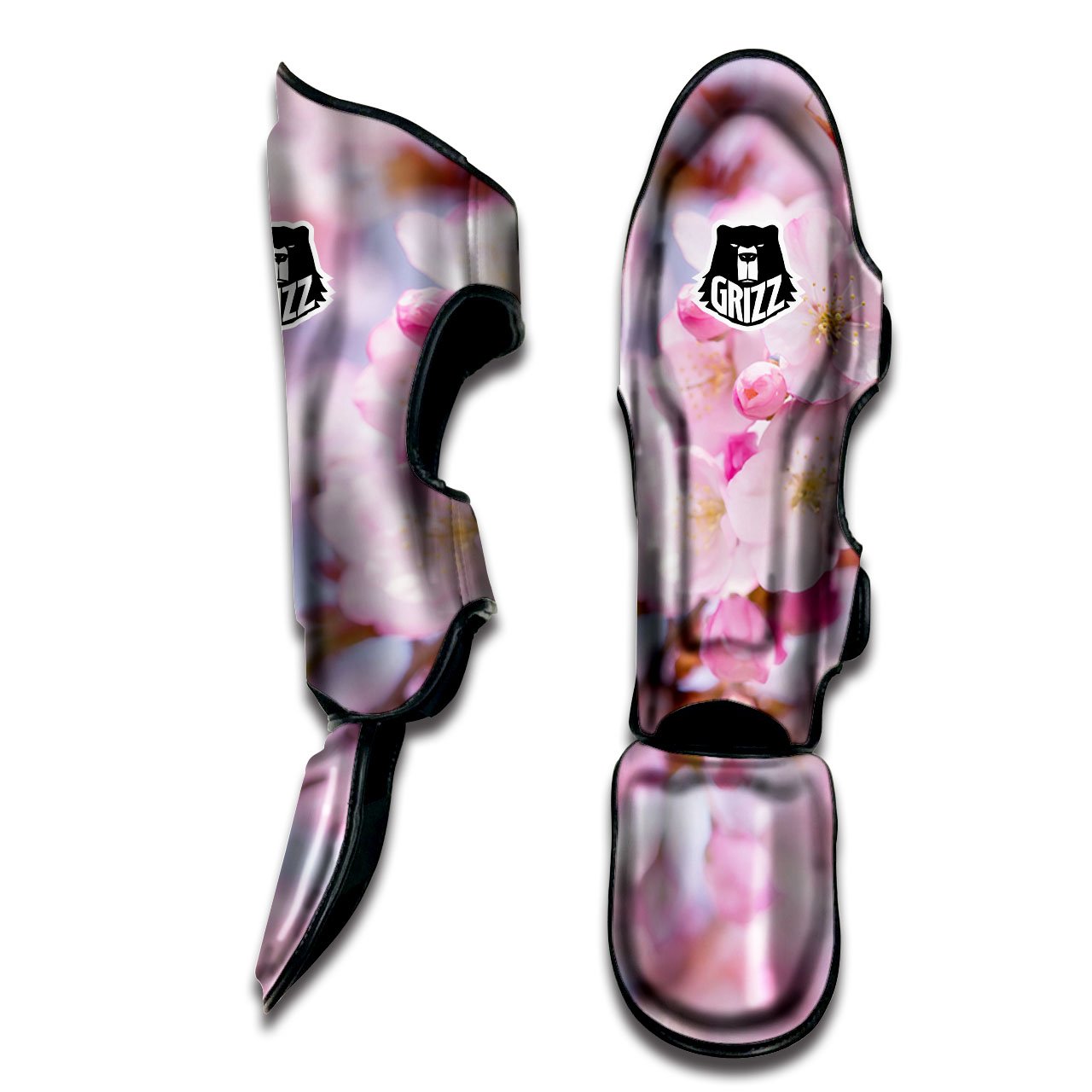 Cherry Blossom Sakura Flower Print Muay Thai Shin Guards-grizzshop