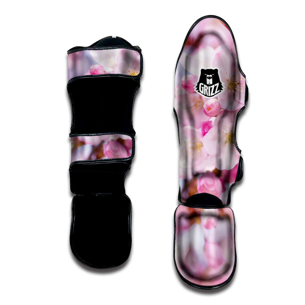 Cherry Blossom Sakura Flower Print Muay Thai Shin Guards-grizzshop