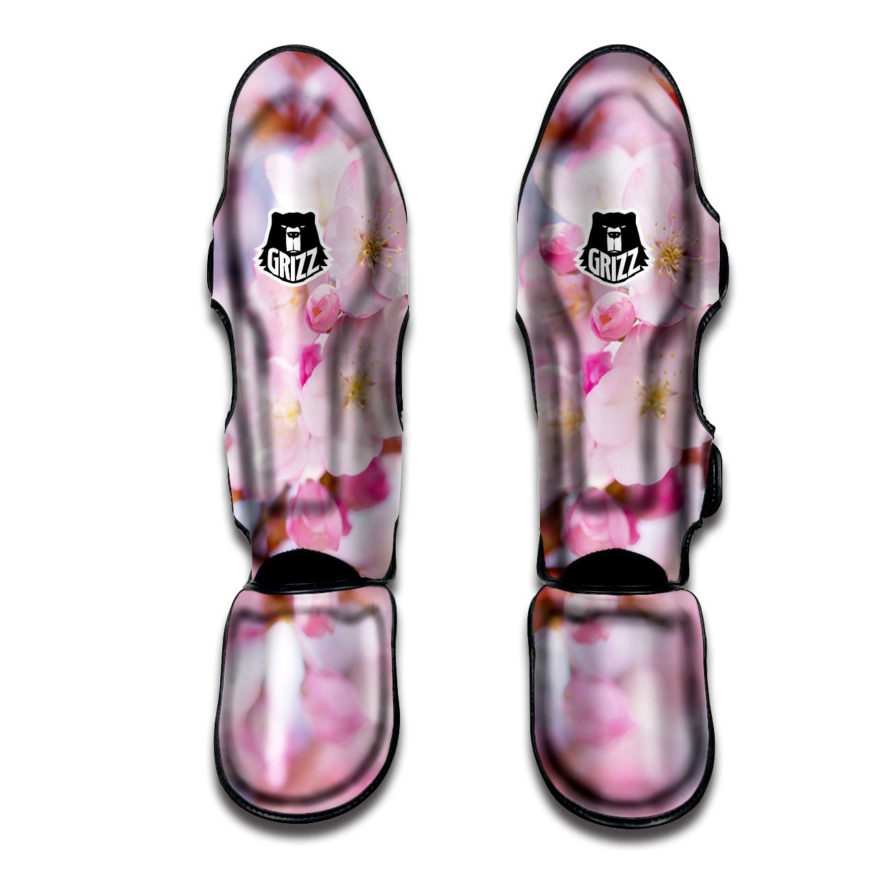 Cherry Blossom Sakura Flower Print Muay Thai Shin Guards-grizzshop