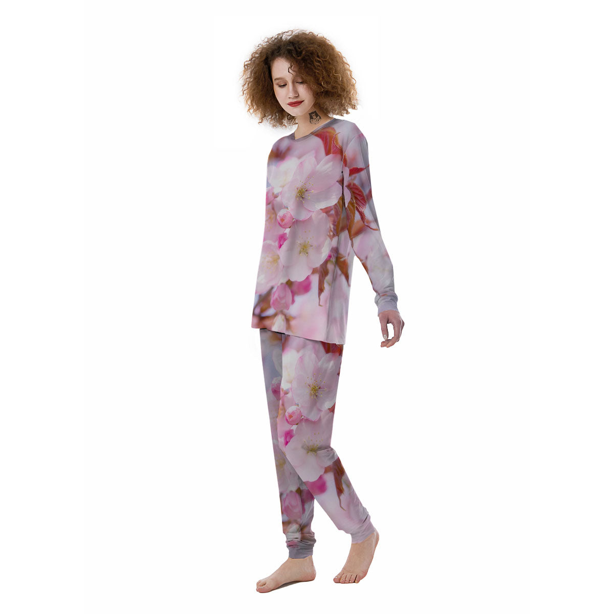 Cherry Blossom Sakura Flower Print Women's Pajamas-grizzshop