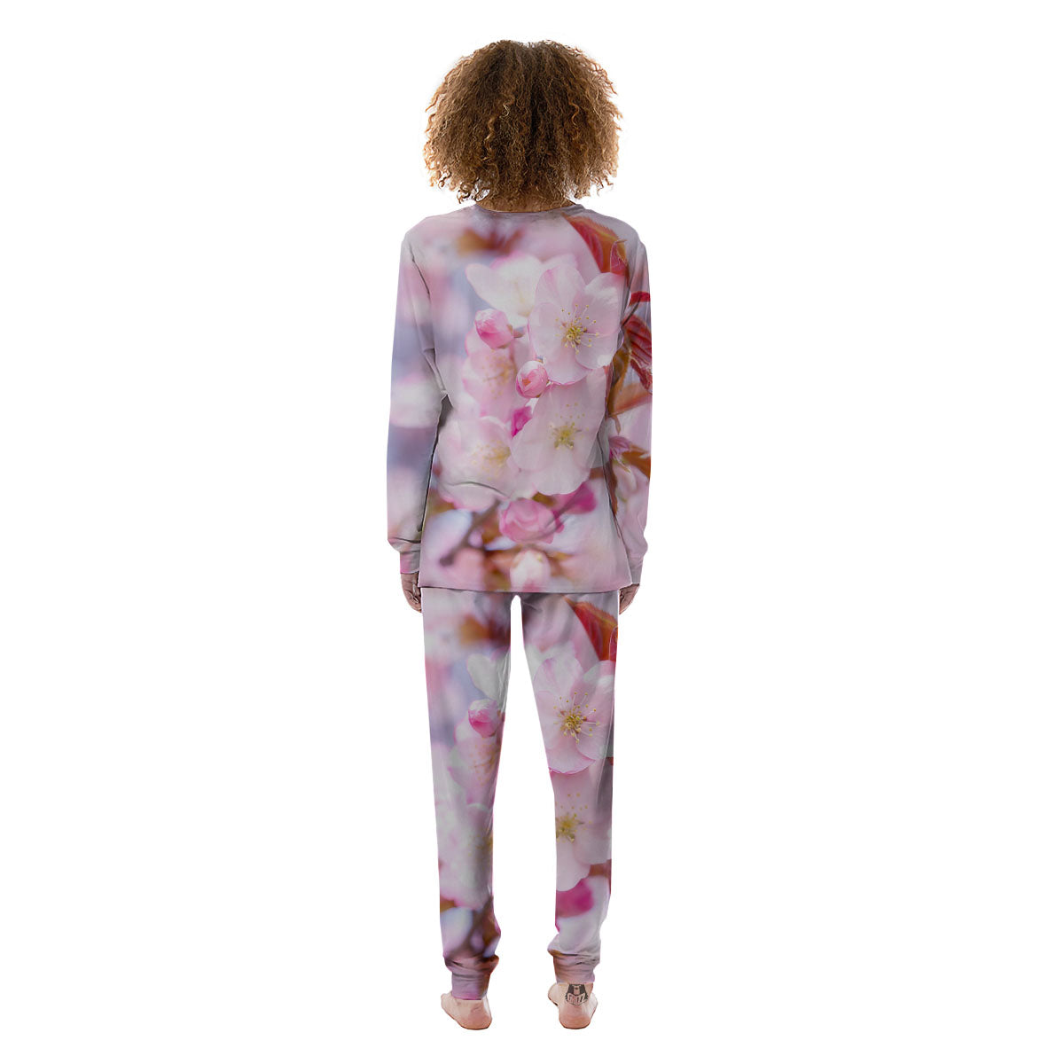 Cherry Blossom Sakura Flower Print Women's Pajamas-grizzshop