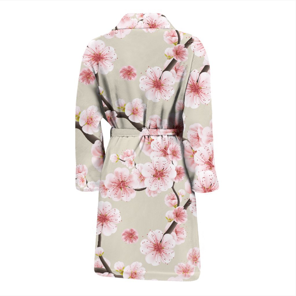 Cherry Blossom Sakura Men Long Robe-grizzshop