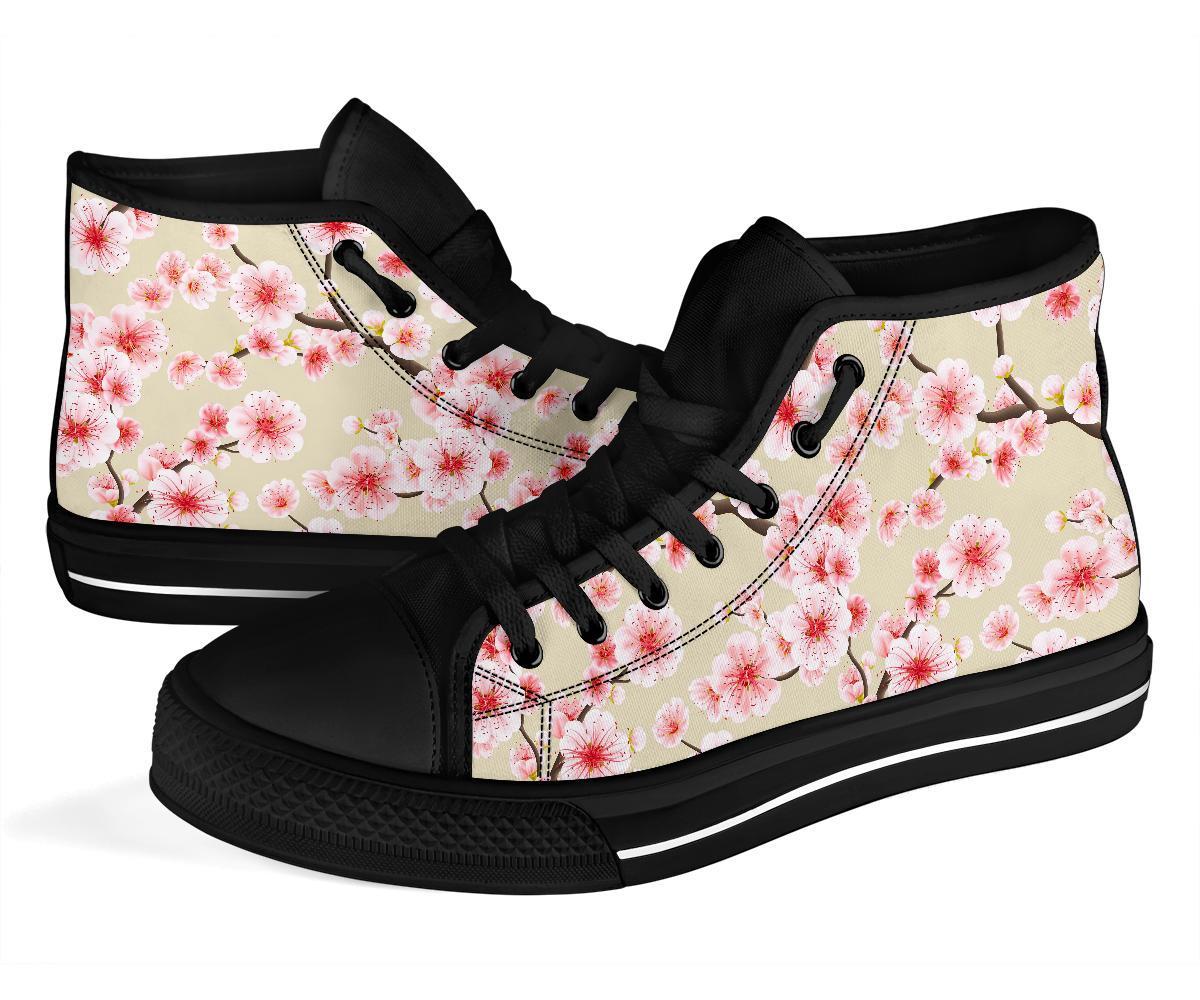 Cherry Blossom Sakura Men Women's High Top Shoes-grizzshop