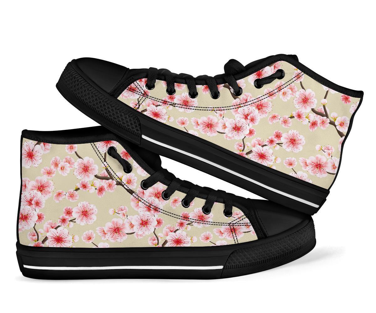 Cherry Blossom Sakura Men Women's High Top Shoes-grizzshop