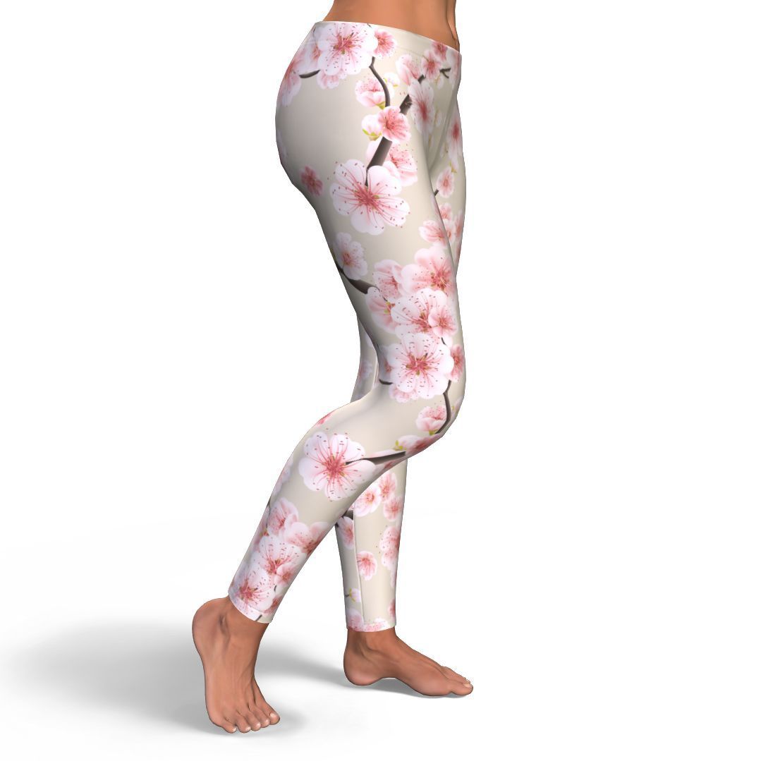 Cherry Blossom Sakura Pattern Print Pattern Women Leggings-grizzshop