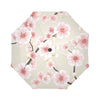 Cherry Blossom Sakura Print Automatic Foldable Umbrella-grizzshop