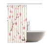 Cherry Blossom Sakura Print Bathroom Shower Curtain-grizzshop