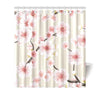 Cherry Blossom Sakura Print Bathroom Shower Curtain-grizzshop