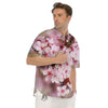 Cherry Blossom Sakura Print Men's Short Sleeve Shirts-grizzshop