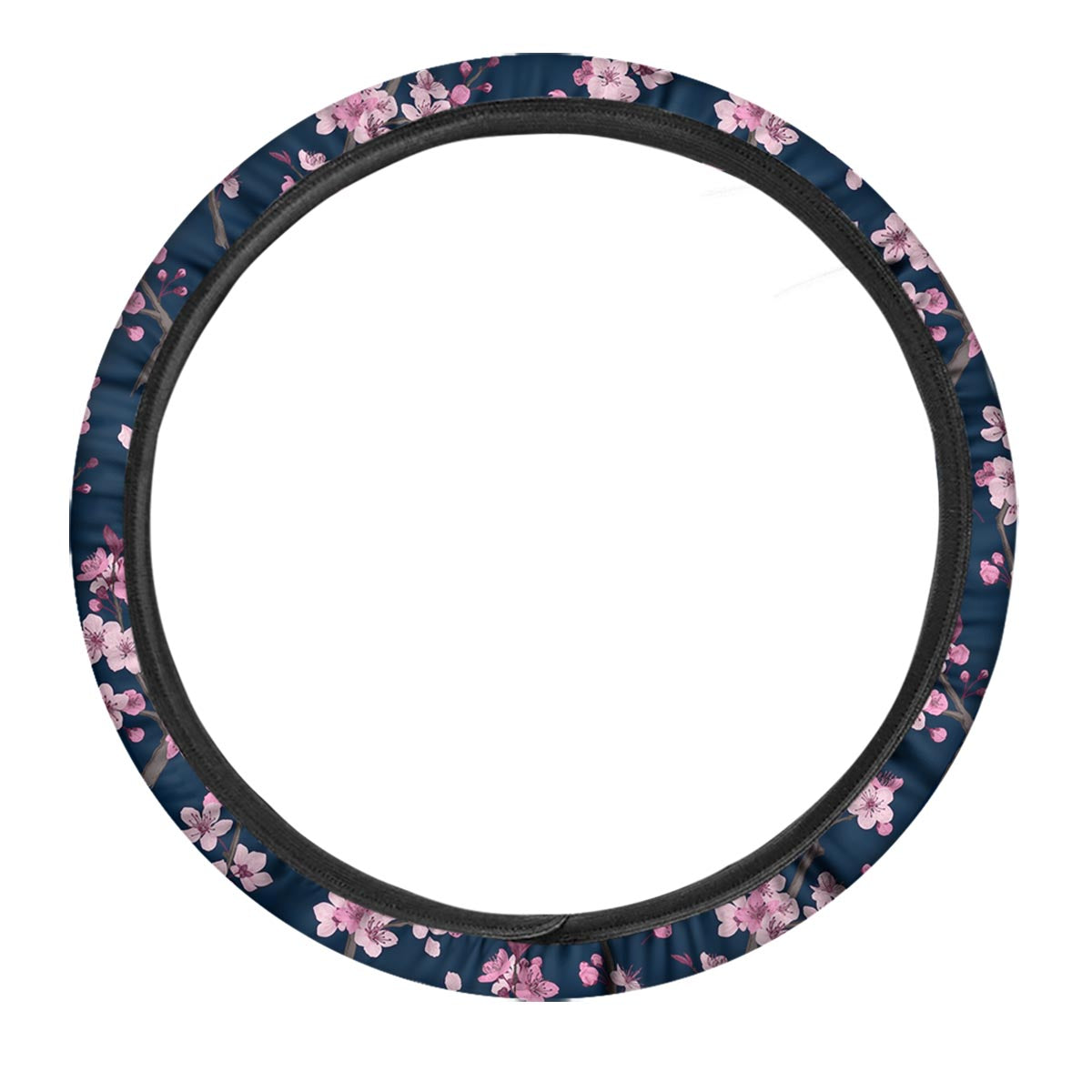 Cherry Blossom Sakura Print Pattern Car Steering Wheel Cover-grizzshop