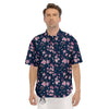 Cherry Blossom Sakura Print Pattern Men's Short Sleeve Shirts-grizzshop