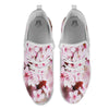 Cherry Blossom Sakura Print White Athletic Shoes-grizzshop