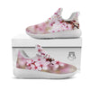 Cherry Blossom Sakura Print White Athletic Shoes-grizzshop