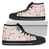 Cherry Blossom Sakura Print Women High Top Canvas Shoes-grizzshop