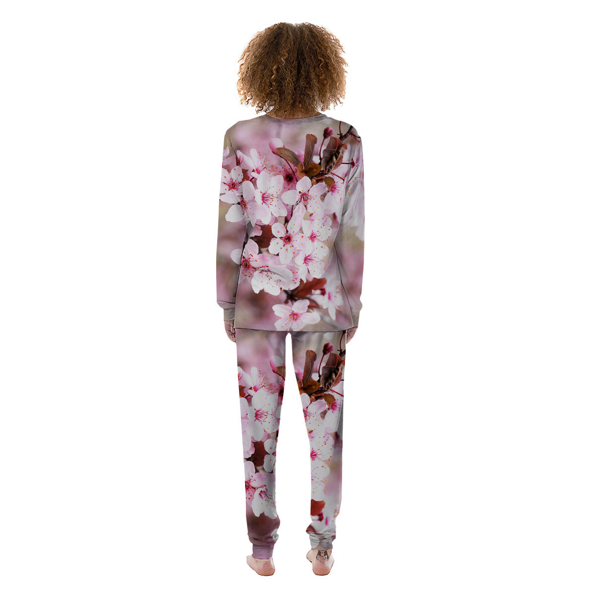 Cherry Blossom Sakura Print Women's Pajamas-grizzshop