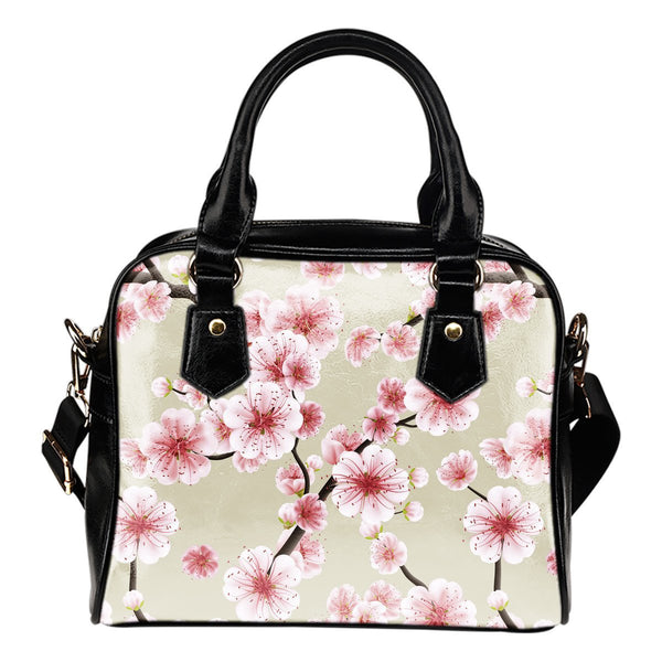 Sakura Pink Cherry Blossom Hand Bag with Adjustable Cross Body Strap