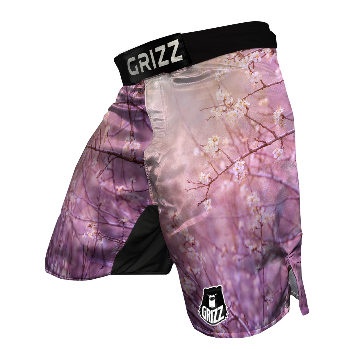 Cherry Blossom Sunrise Japanese Print MMA Shorts-grizzshop