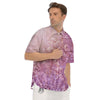 Cherry Blossom Sunrise Japanese Print Men's Short Sleeve Shirts-grizzshop