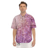 Cherry Blossom Sunrise Japanese Print Men's Short Sleeve Shirts-grizzshop