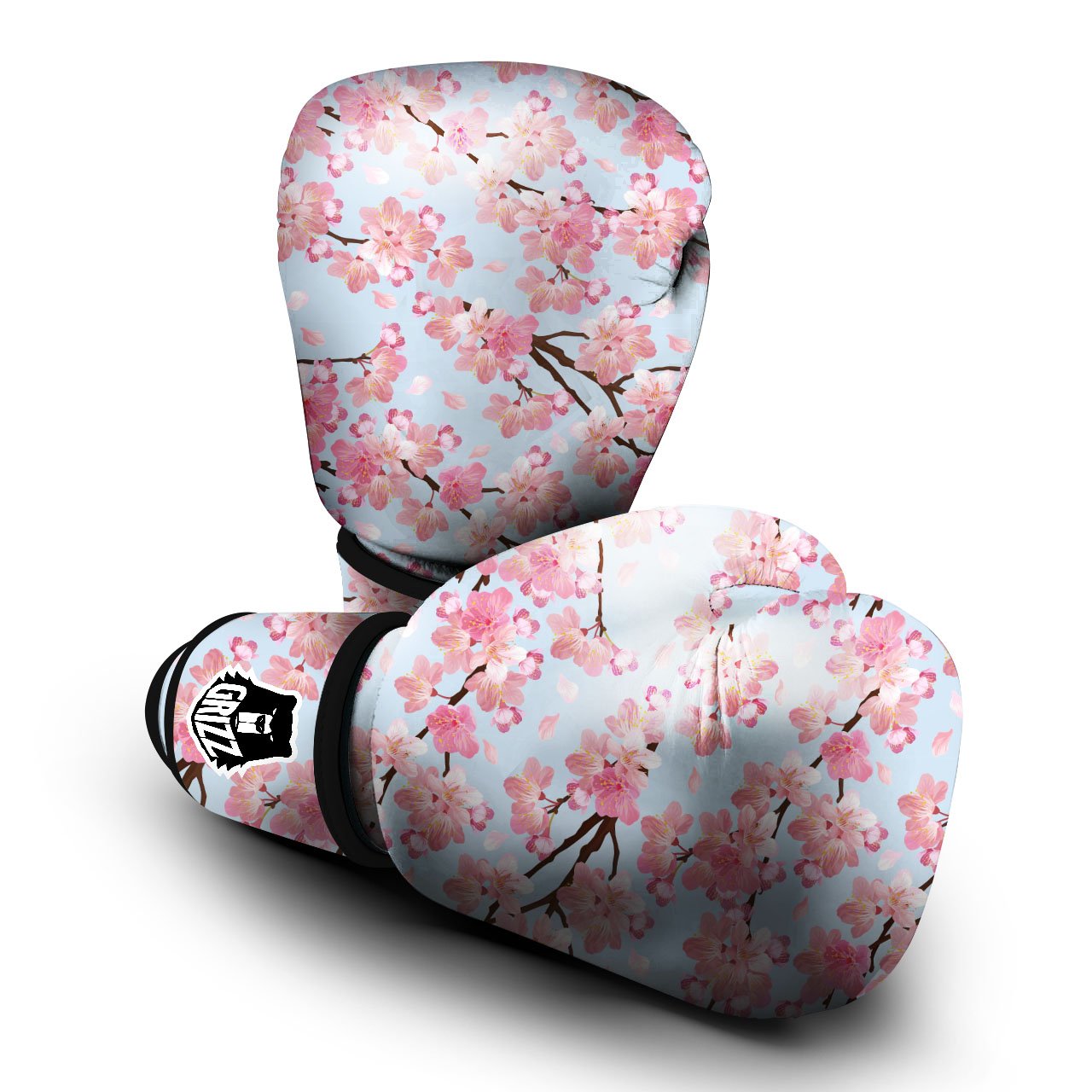 Cherry Blossom Tree Japanese Print Pattern Boxing Gloves-grizzshop