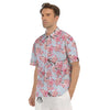 Cherry Blossom Tree Japanese Print Pattern Men's Short Sleeve Shirts-grizzshop