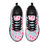 Cherry Blossom White Print Pattern Black Sneaker-grizzshop