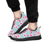 Cherry Blossom White Print Pattern Black Sneaker-grizzshop