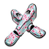 Cherry Blossom White Print Pattern Muay Thai Shin Guards-grizzshop