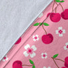 Cherry Floral Pattern Print Blanket-grizzshop