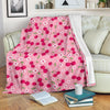 Cherry Floral Pattern Print Blanket-grizzshop