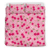 Cherry Floral Pattern Print Duvet Cover Bedding Set-grizzshop