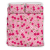 Cherry Floral Pattern Print Duvet Cover Bedding Set-grizzshop