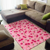 Cherry Floral Pattern Print Floor Mat-grizzshop