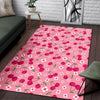 Cherry Floral Pattern Print Floor Mat-grizzshop