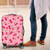 Cherry Floral Pattern Print Luggage Cover Protector-grizzshop