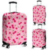 Cherry Floral Pattern Print Luggage Cover Protector-grizzshop