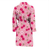 Cherry Floral Pattern Print Men Long Robe-grizzshop