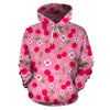 Cherry Floral Pattern Print Men Women Pullover Hoodie-grizzshop